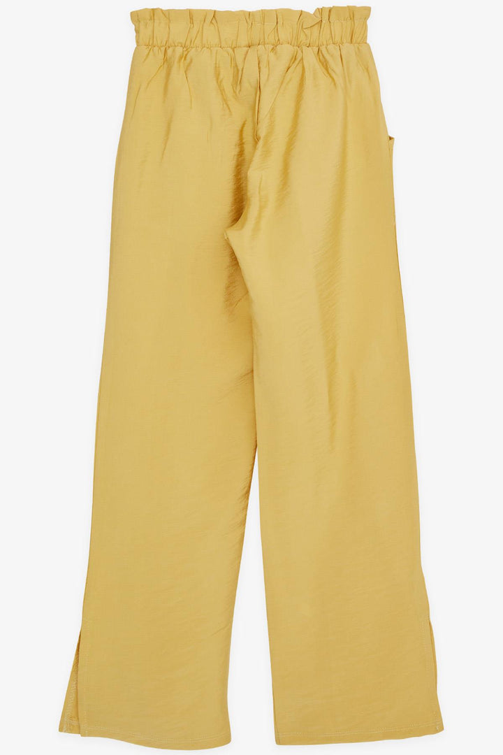 BRE Breeze Girl's Pants with Pockets and Slits at the Hem, Mustard Yellow, 84 Years - Altamonte Springs