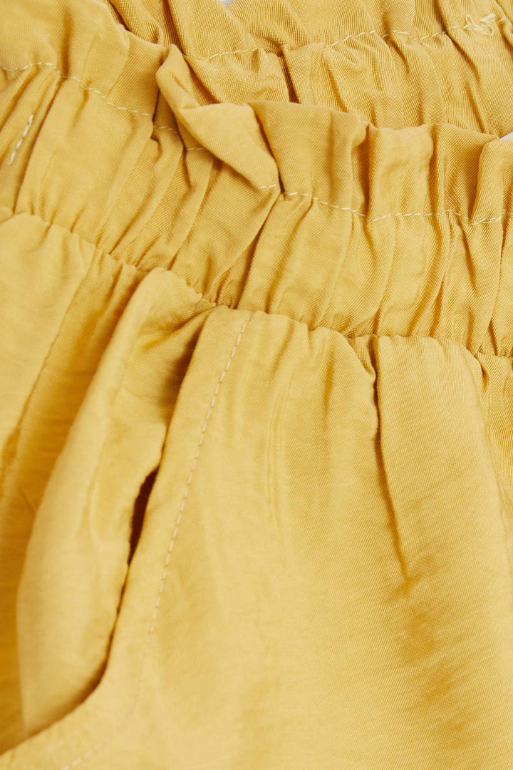 BRE Breeze Girl's Pants with Pockets and Slits at the Hem, Mustard Yellow, 84 Years - Altamonte Springs