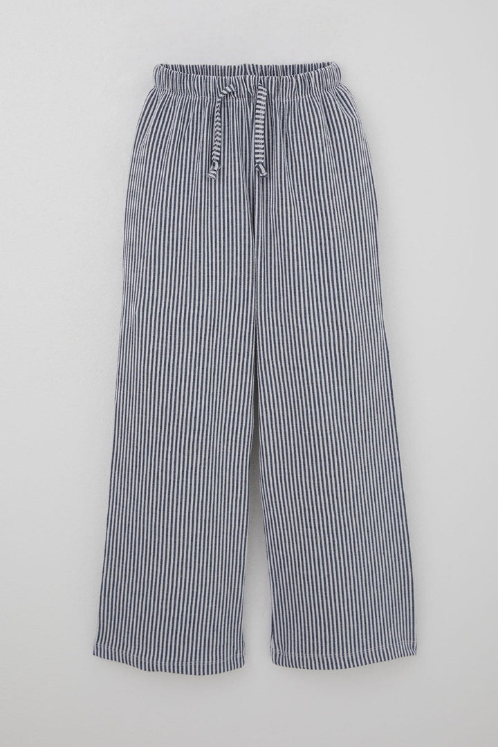 BRE Breeze Girl's Striped Pants with Drawstring Waistband Accessory Elastic Detailed 84 Years, Mixed Color - Ravenna