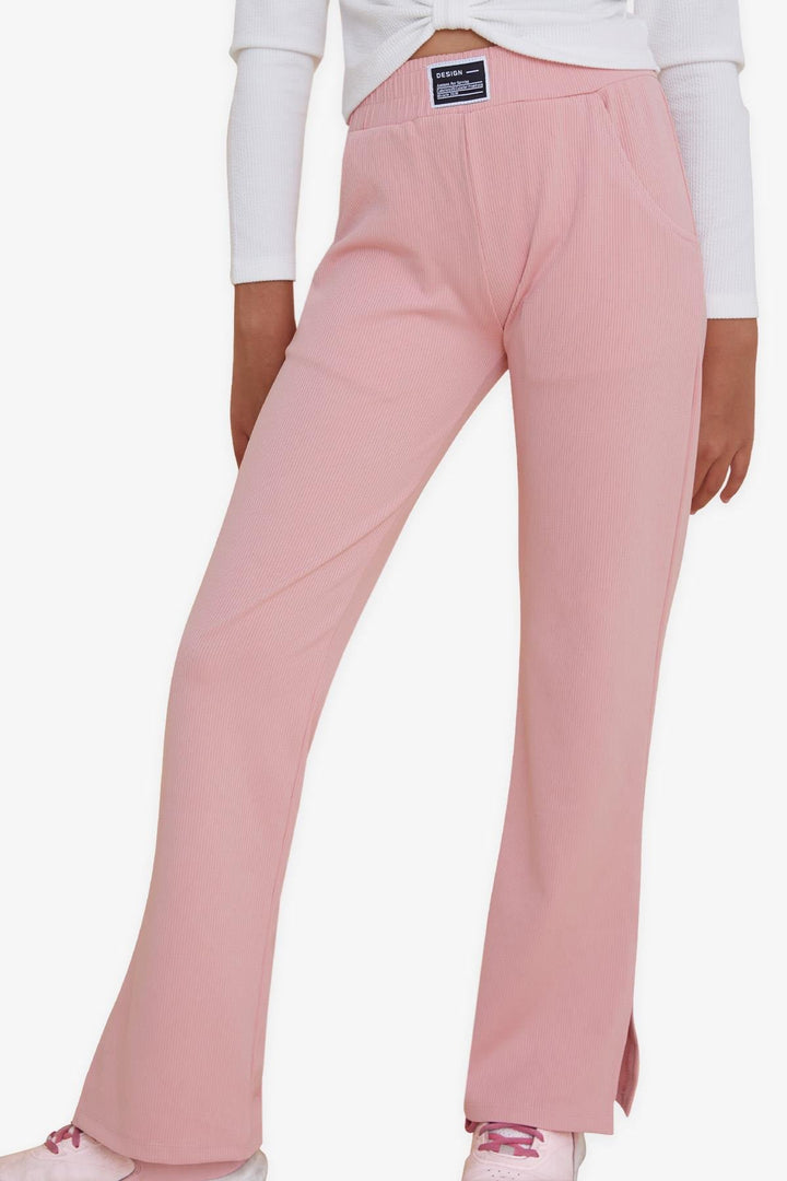 BRE Breeze Girl's Pants with Slits on the Hem, 84 Years, Salmon - Châtillon