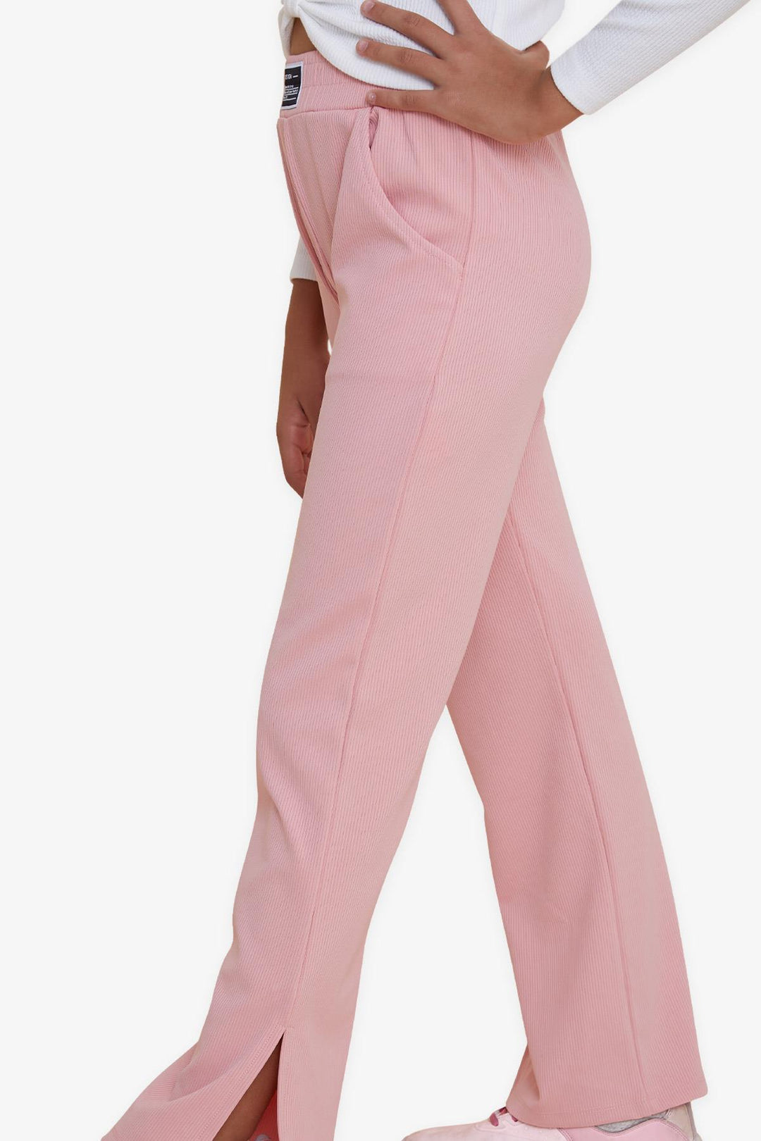 BRE Breeze Girl's Pants with Slits on the Hem, 84 Years, Salmon - Châtillon