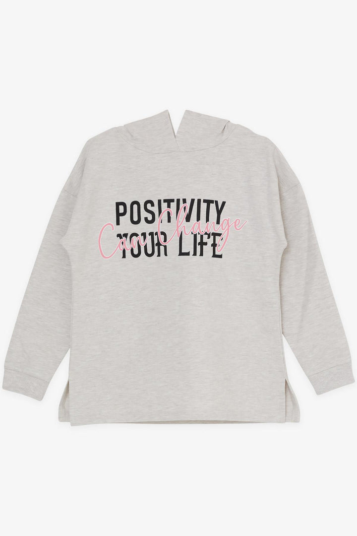 BRE Breeze Girl's Pantsuit with Printed Summer Slit 104 Years, Beige Melange - Homyel’