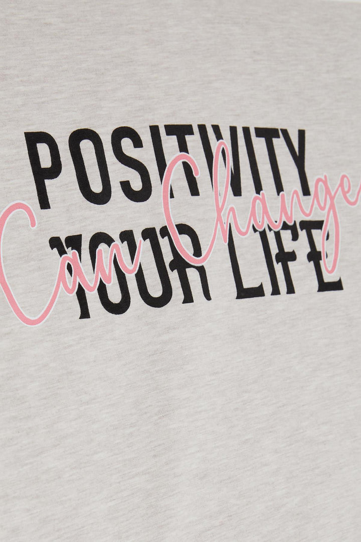 BRE Breeze Girl's Pantsuit with Printed Summer Slit 104 Years, Beige Melange - Homyel’