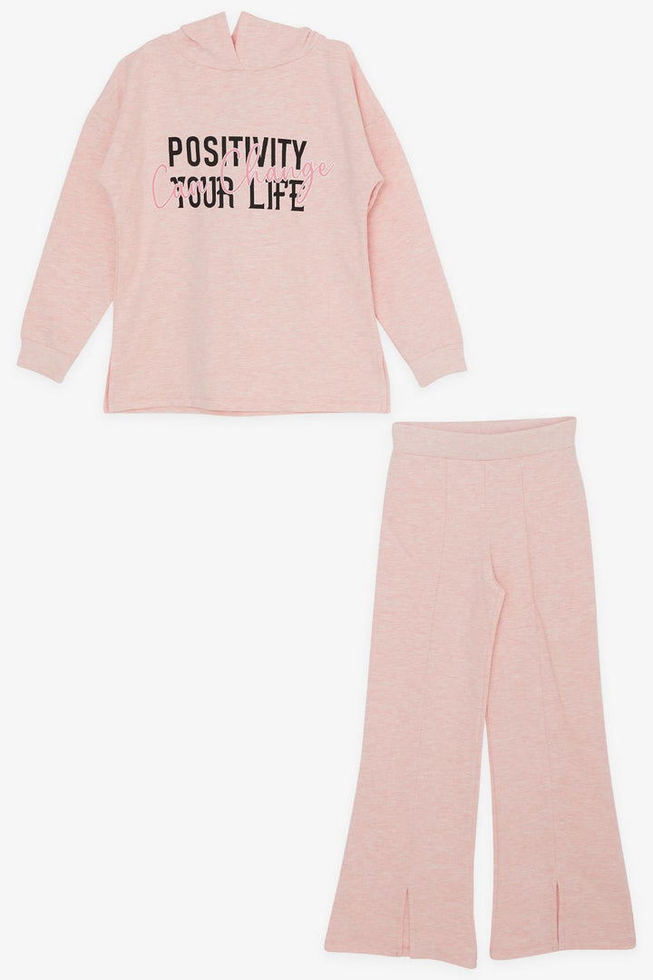 BRE Breeze Girl Child Set with Pants Printed with Summer Slit 104 Years, Salmon Melange - Carmichael