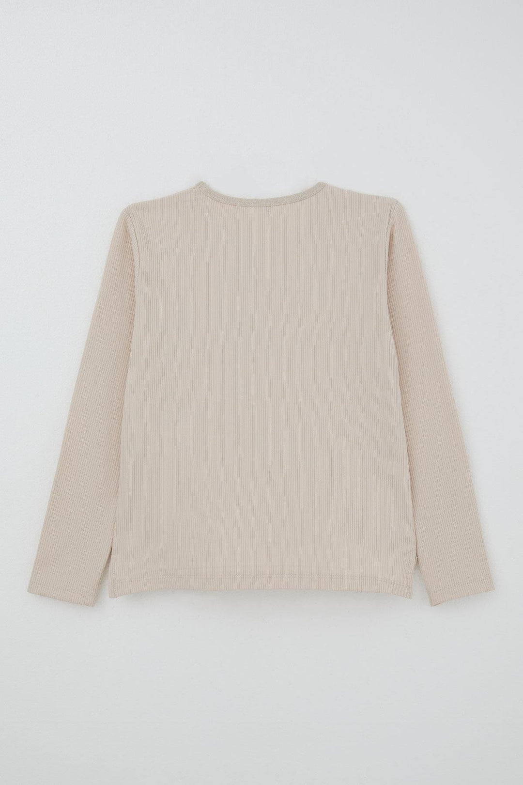 BRE Breeze Girl's Pants Set with Embroidered Summer Writing, 5-9 Years, Beige - San Pedro Mixtepec