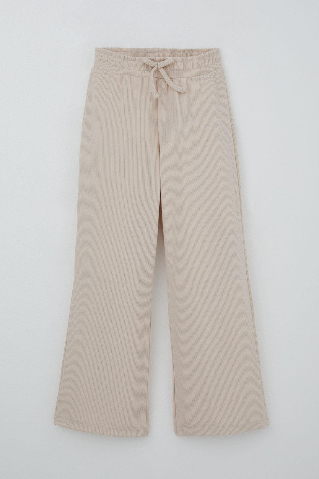 BRE Breeze Girl's Pants Set with Embroidered Summer Writing, 5-9 Years, Beige - San Pedro Mixtepec