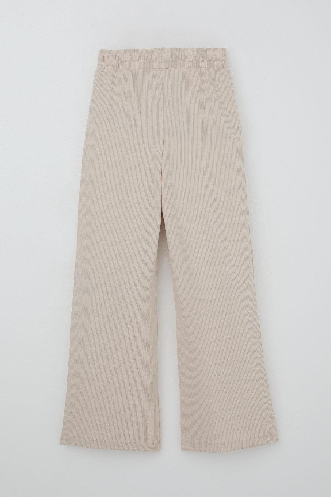 BRE Breeze Girl's Pants Set with Embroidered Summer Writing, 5-9 Years, Beige - San Pedro Mixtepec