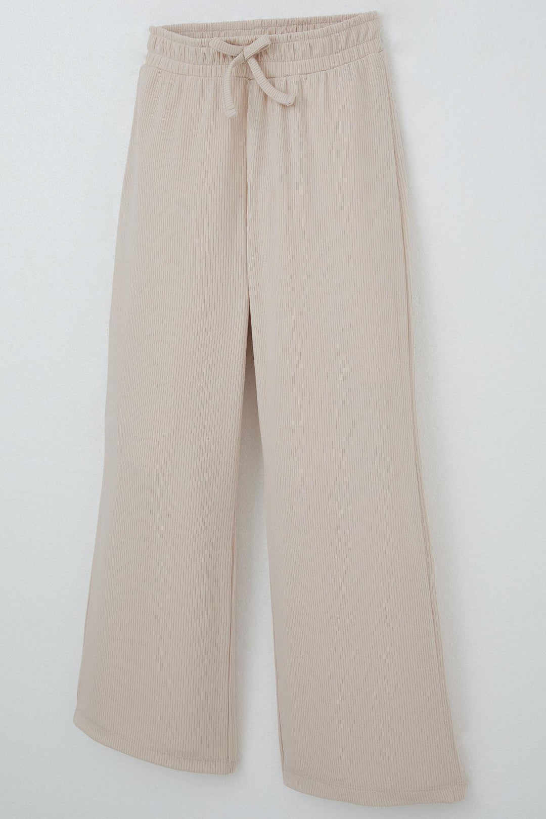 BRE Breeze Girl's Pants Set with Embroidered Summer Writing, 5-9 Years, Beige - San Pedro Mixtepec