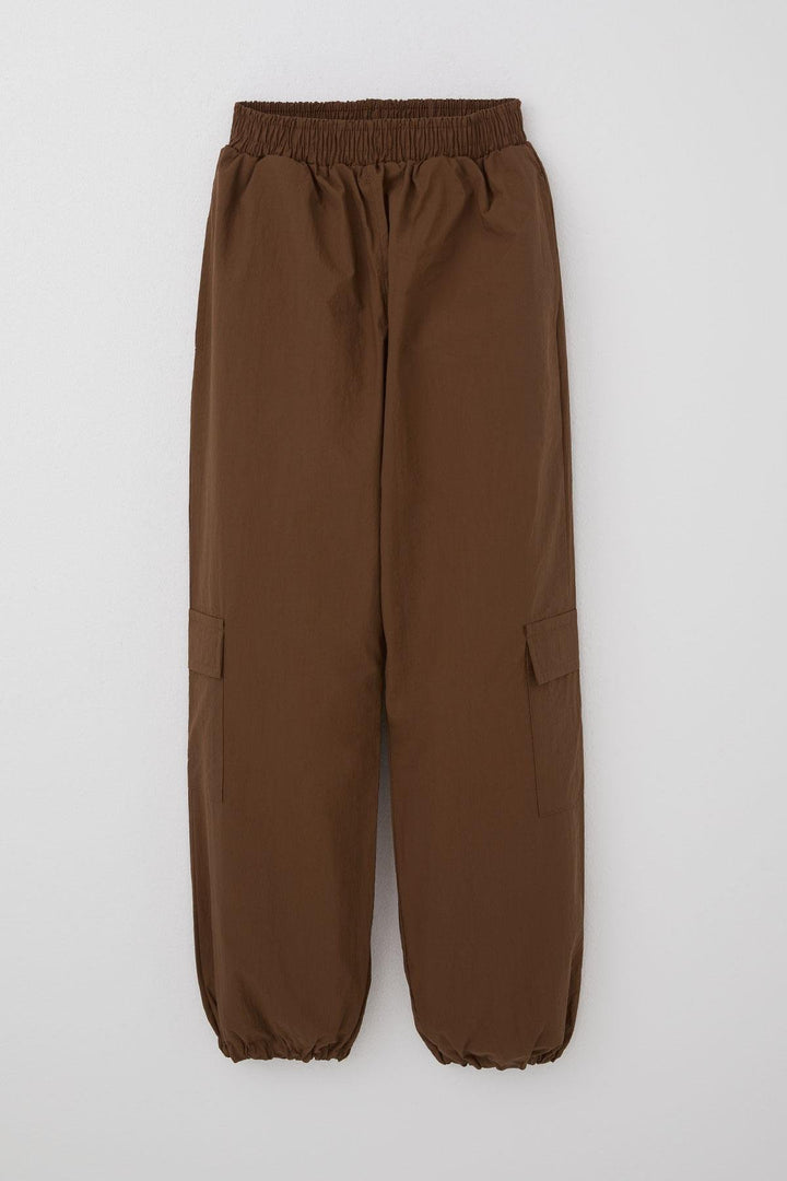 BRE Breeze Girl Child Parachute Jogger Pants Cargo Pocket 72 Years, Dark Brown - Kerpen