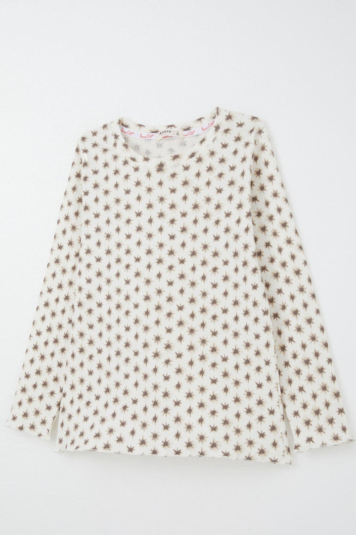 BRE Breeze Girl's Pyjama Set Patterned 4-8 Years, Ecru - Vitoria-Gasteiz