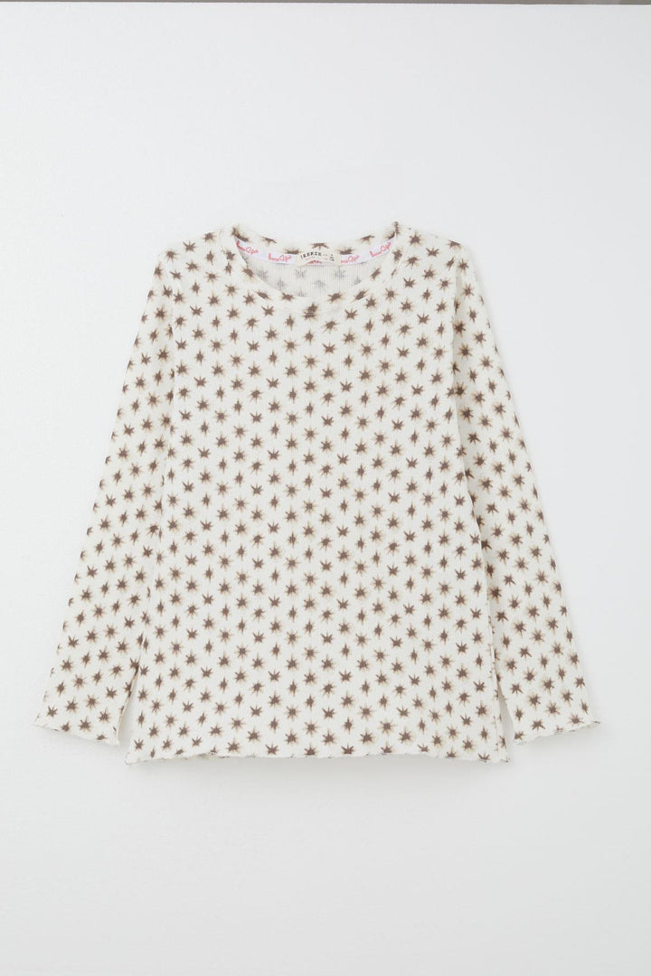 BRE Breeze Girl's Pyjama Set Patterned 4-8 Years, Ecru - Vitoria-Gasteiz