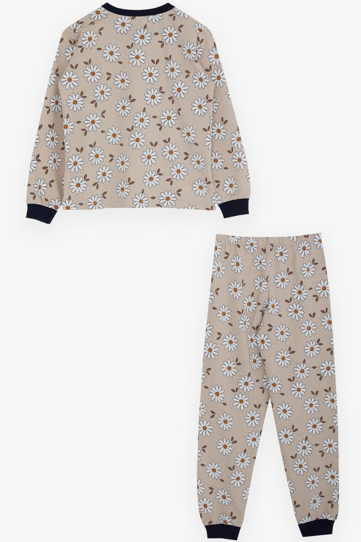 BRE Breeze Girl's Pyjama Set Daisy Patterned 93 Years, Stone - Corroios