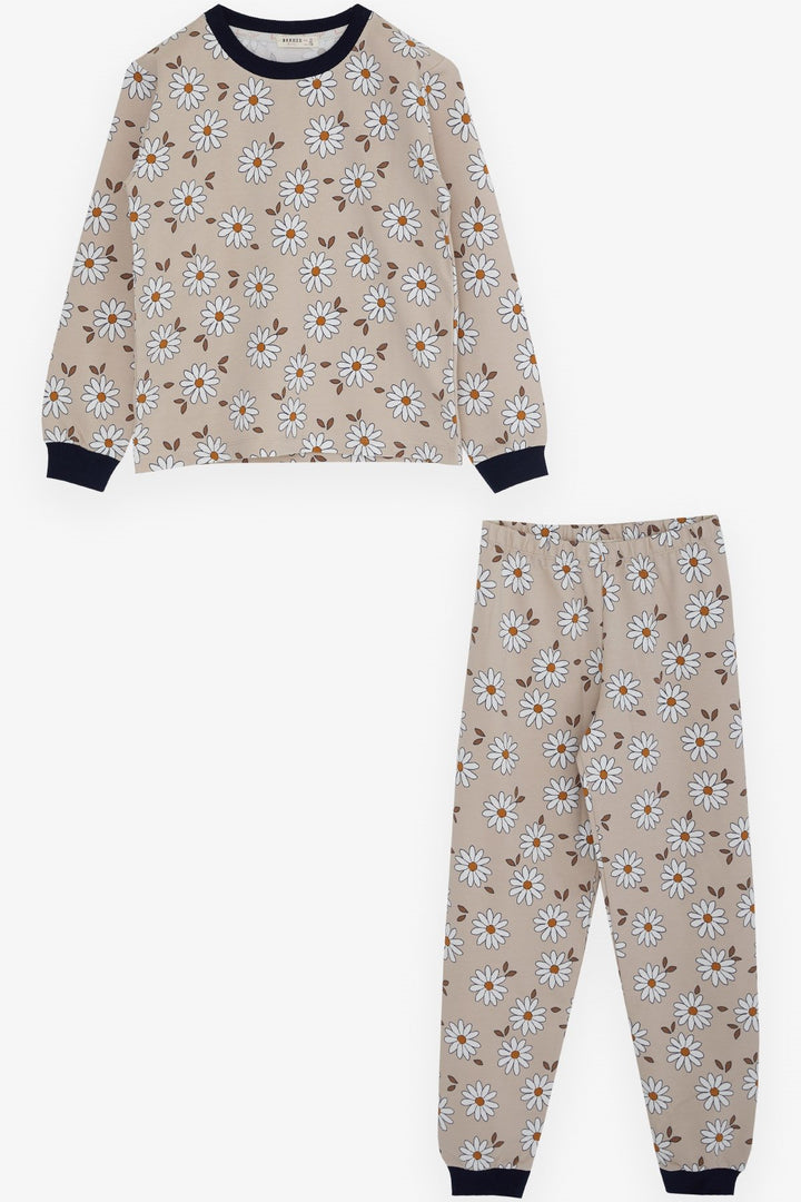 BRE Breeze Girl's Pyjama Set Daisy Patterned 93 Years, Stone - Corroios