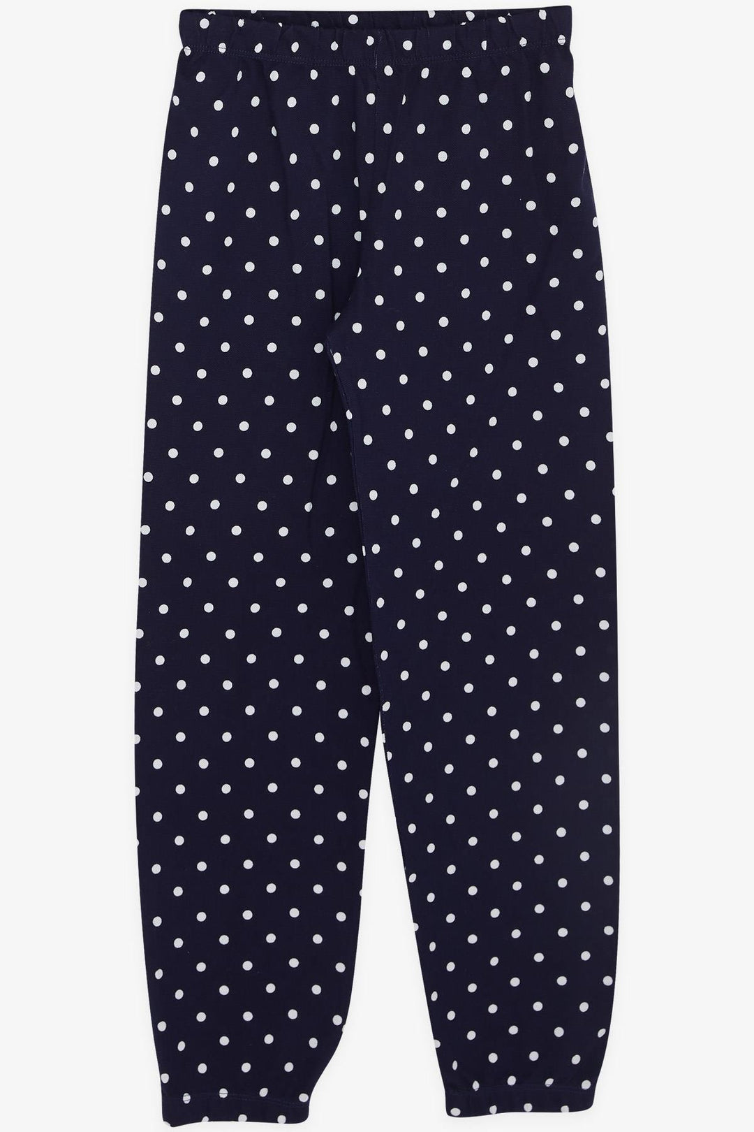 BRE Breeze Girl's Pajama Set with Polka Dot Pattern, 4-8 Years, Navy Blue - Rocklin