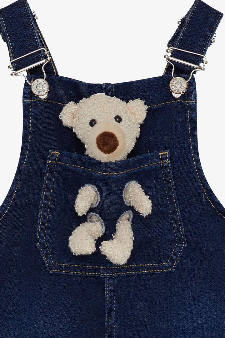 BRE Breeze Girl Child Overall Denim with Toy Accessories 1.5-5 Years, Navy Blue - Stevenage