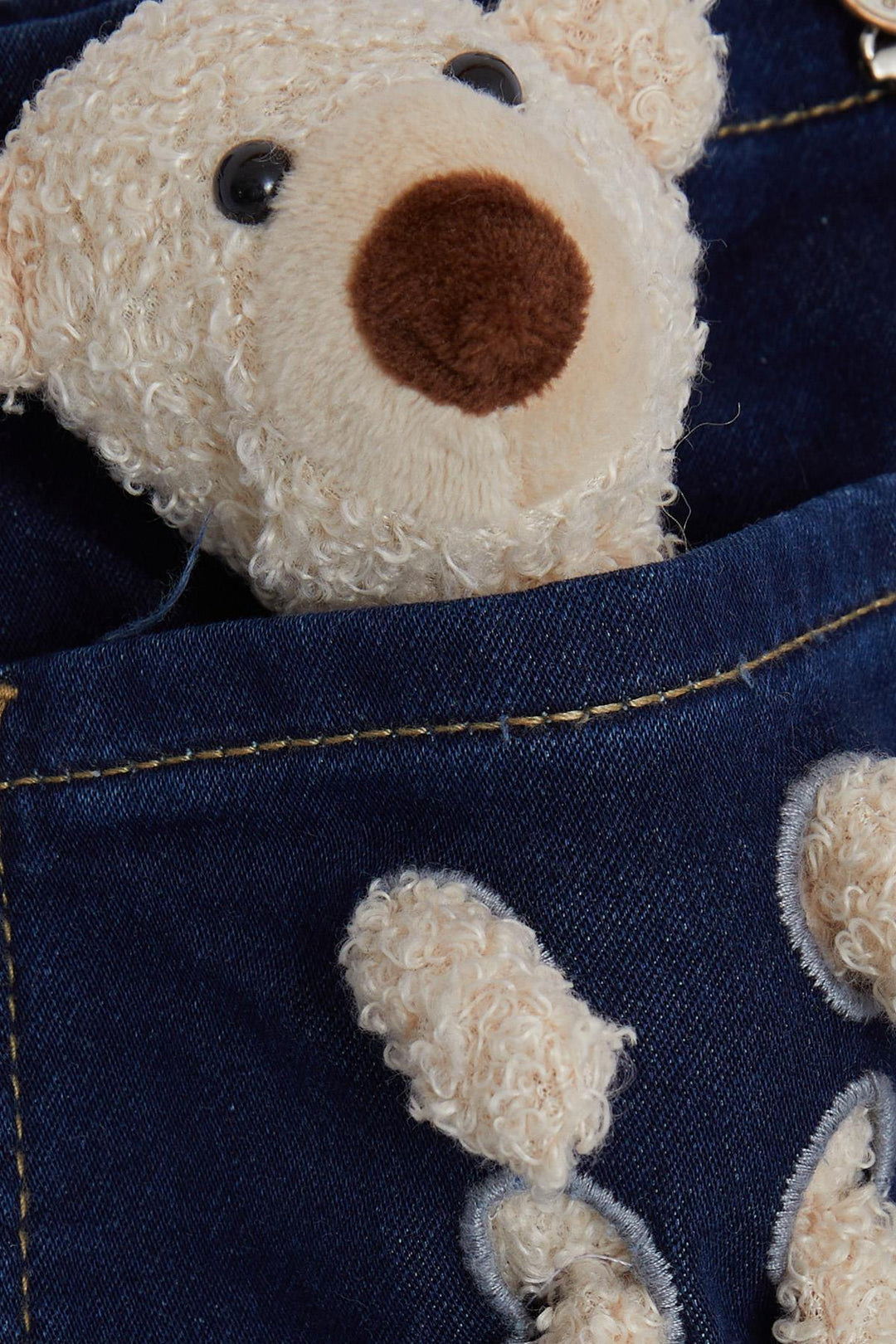 BRE Breeze Girl Child Overall Denim with Toy Accessories 1.5-5 Years, Navy Blue - Stevenage