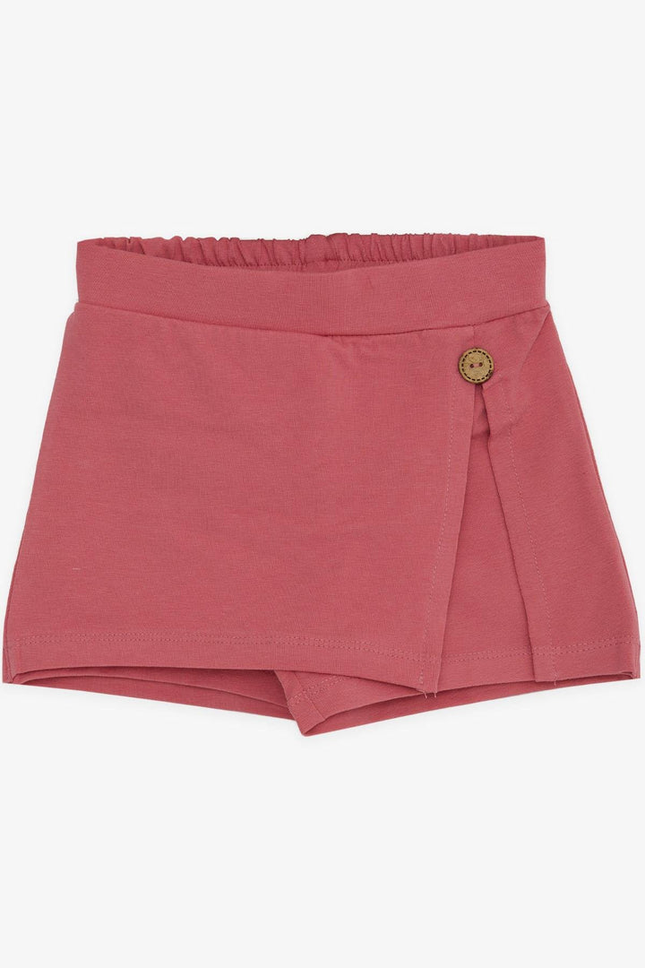 BRE Breeze Girl Child Shorts Skirt Button Accented 3-7 Years, Rose Pink - Sfântu-Gheorghe
