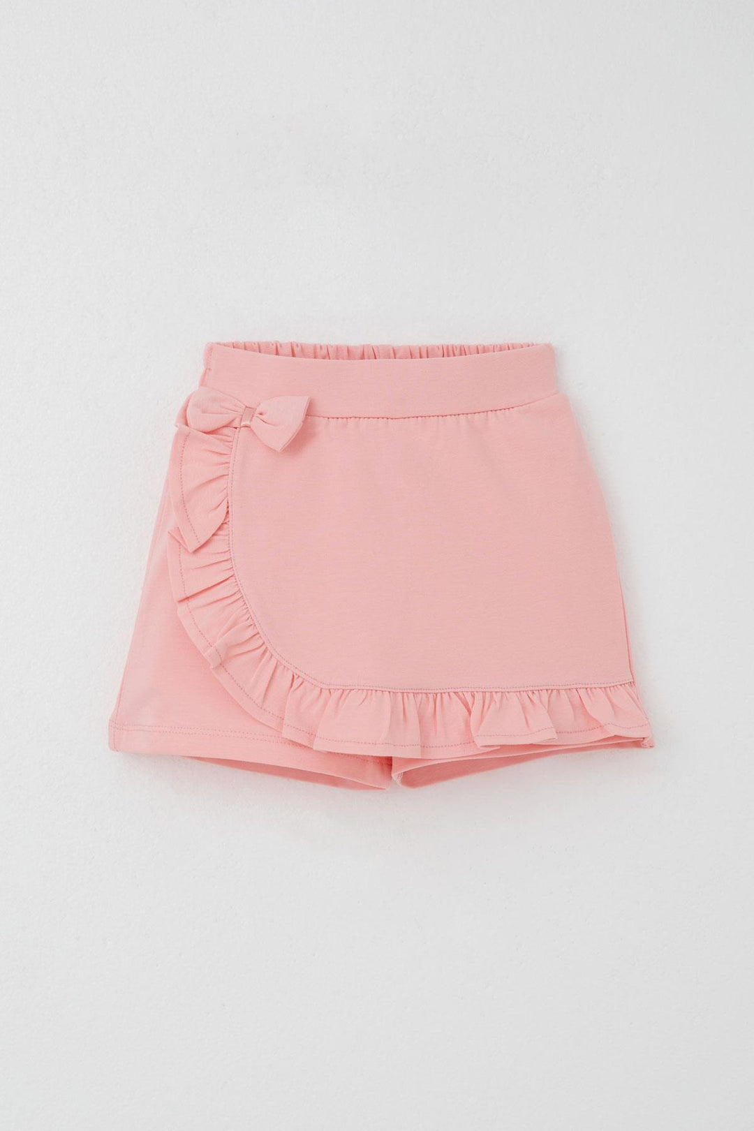 BRE Breeze Girl Child Shorts Skirt with Bow Accessory Frilly 3-8 Years, Salmon - Pesaro