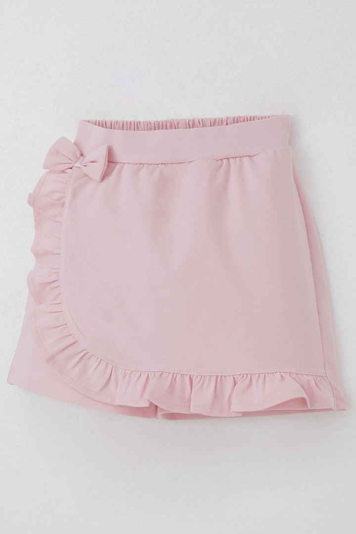 BRE Breeze Girl Child Shorts Skirt with Bow Accessory Frilly 60 Years, Pink - Konotop