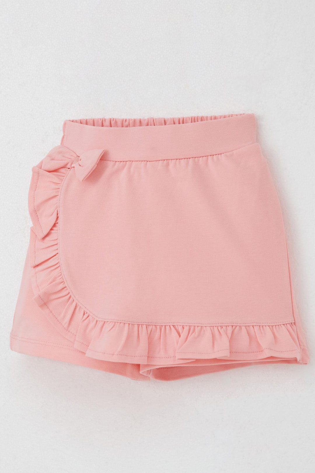 BRE Breeze Girl Child Shorts Skirt with Bow Accessory Frilly 3-8 Years, Salmon - Pesaro