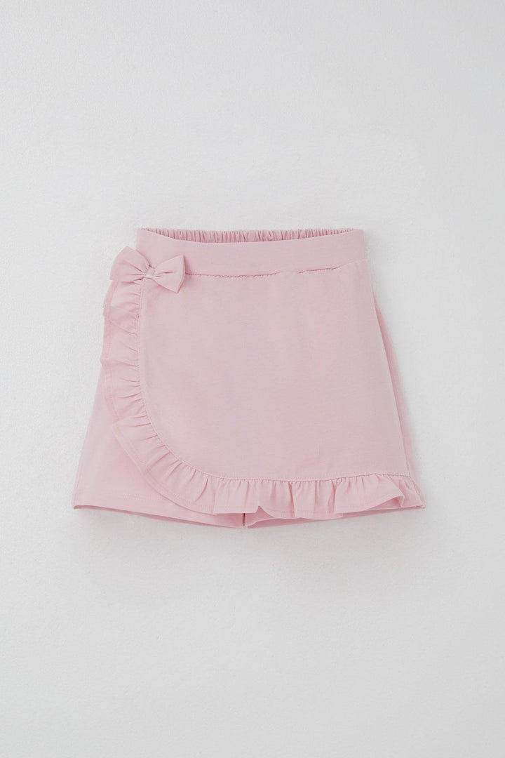 BRE Breeze Girl Child Shorts Skirt with Bow Accessory Frilly 60 Years, Pink - Konotop
