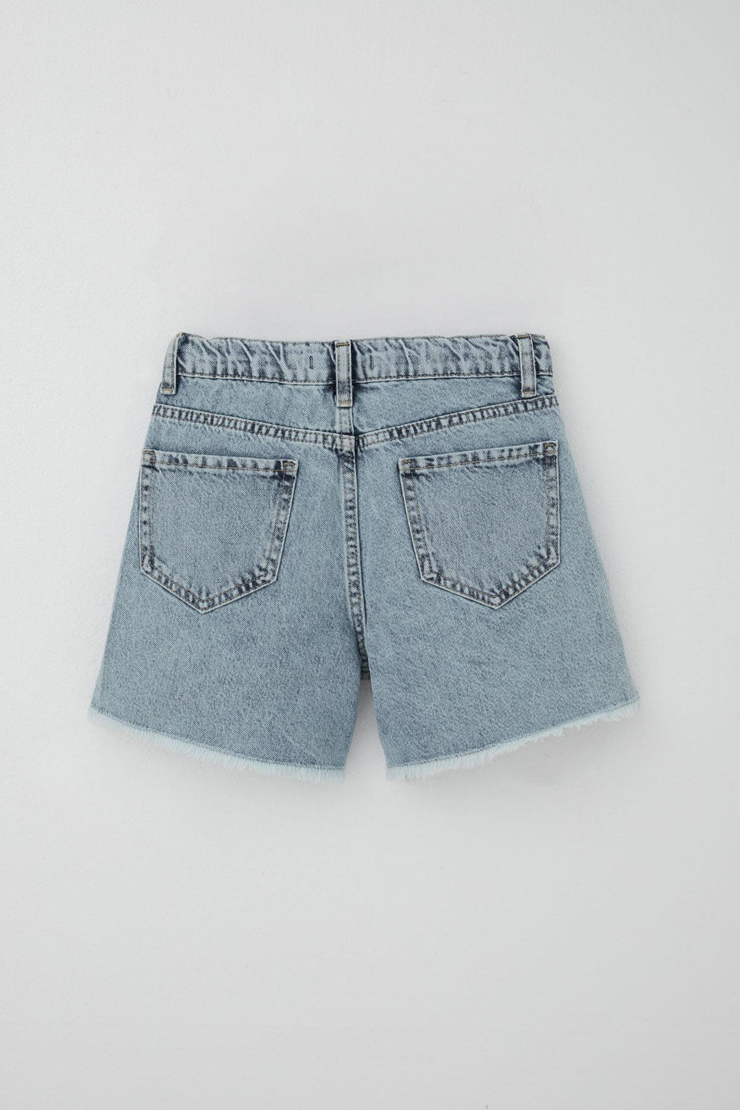 BRE Breeze Girl's Shorts Jeans with Daisy Embroidery Hem Tassel Detail 104 Years, Light Blue - Offenburg