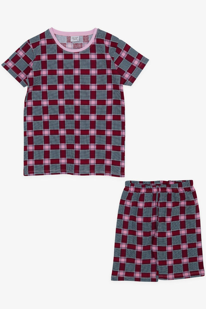 BRE Breeze Girl's Shorts Pajama Set Plaid Patterned 104 Years, Mixed Color - Chenalhó