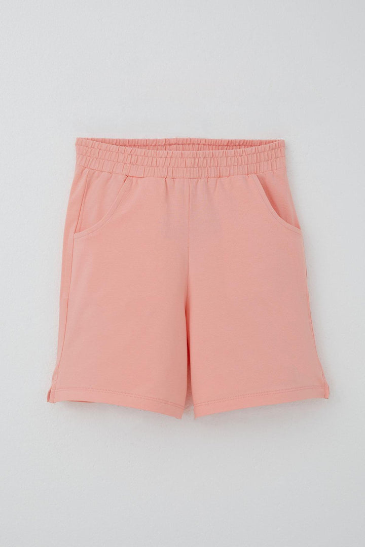 BRE Breeze Girl Child Shorts Set Knitted Flower Embroidered 62 Years, Beige - Irún