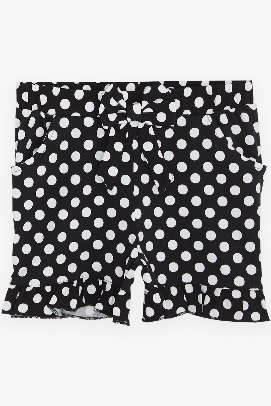 BRE Breeze Girl's Shorts Set with Polka Dot Bow Frills, 4-8 Years, Neon Pink - Düsseldorf