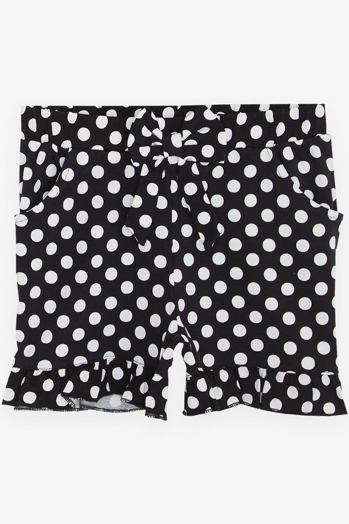 BRE Breeze Girl's Shorts Set with Polka Dot Bow Frills, 4-8 Years, Neon Pink - Düsseldorf