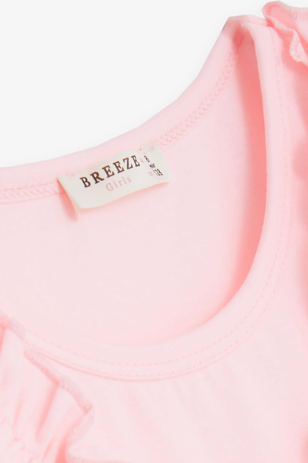 BRE Breeze Girl's Shorts Set with Polka Dot Bow Frills, 4-8 Years, Neon Pink - Düsseldorf