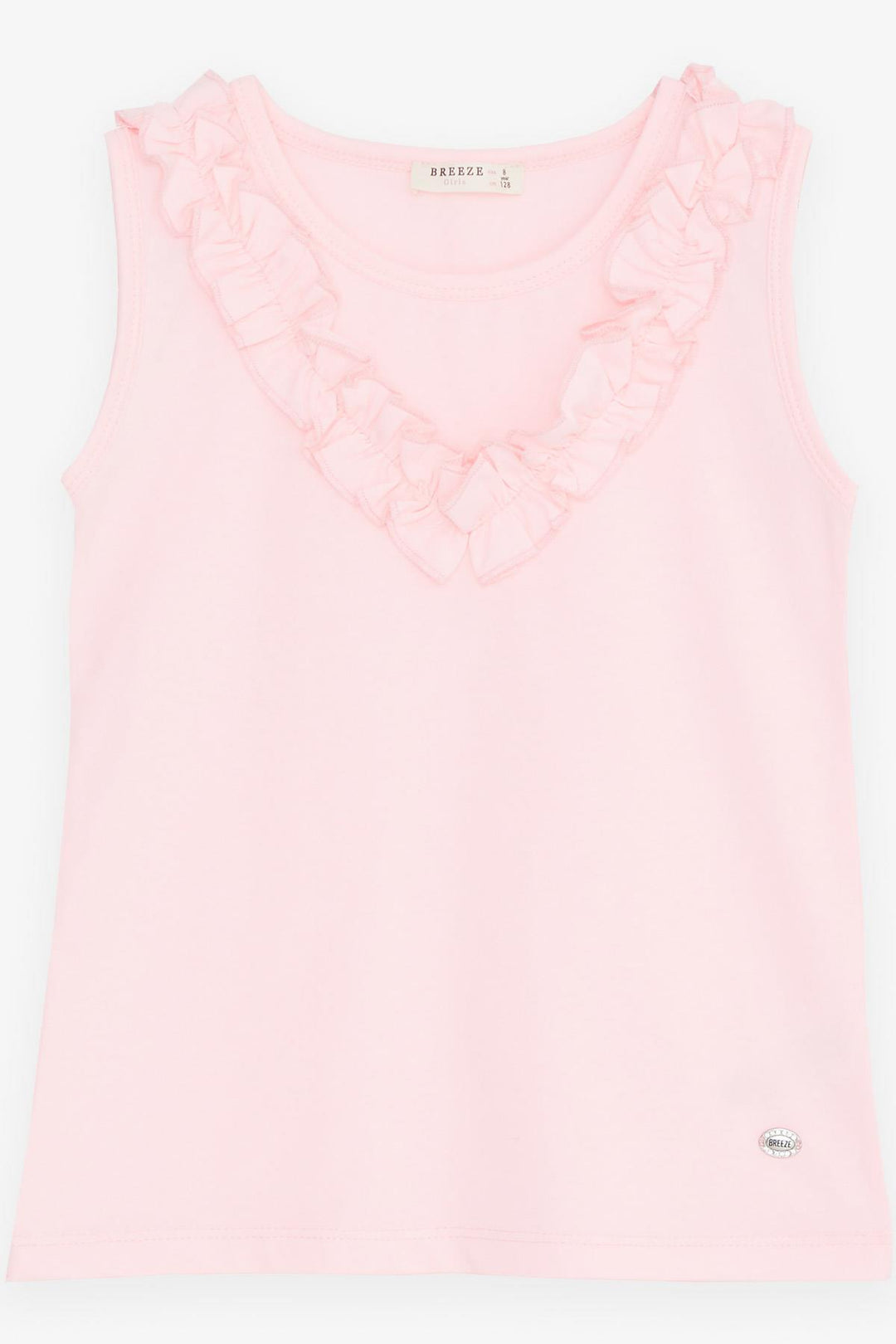 BRE Breeze Girl's Shorts Set with Polka Dot Bow Frills, 4-8 Years, Neon Pink - Düsseldorf