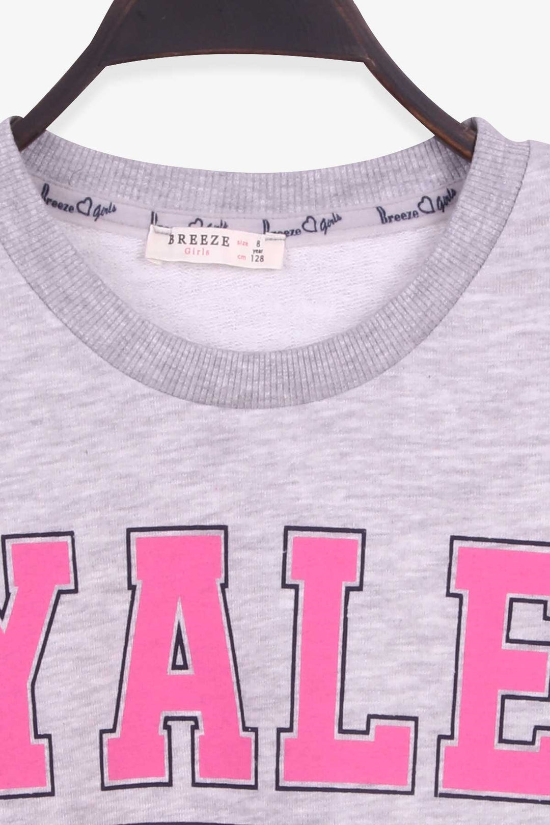 BRE Breeze Girl's Sweatshirt Printed 84 Years, Grey Melange - Rugby