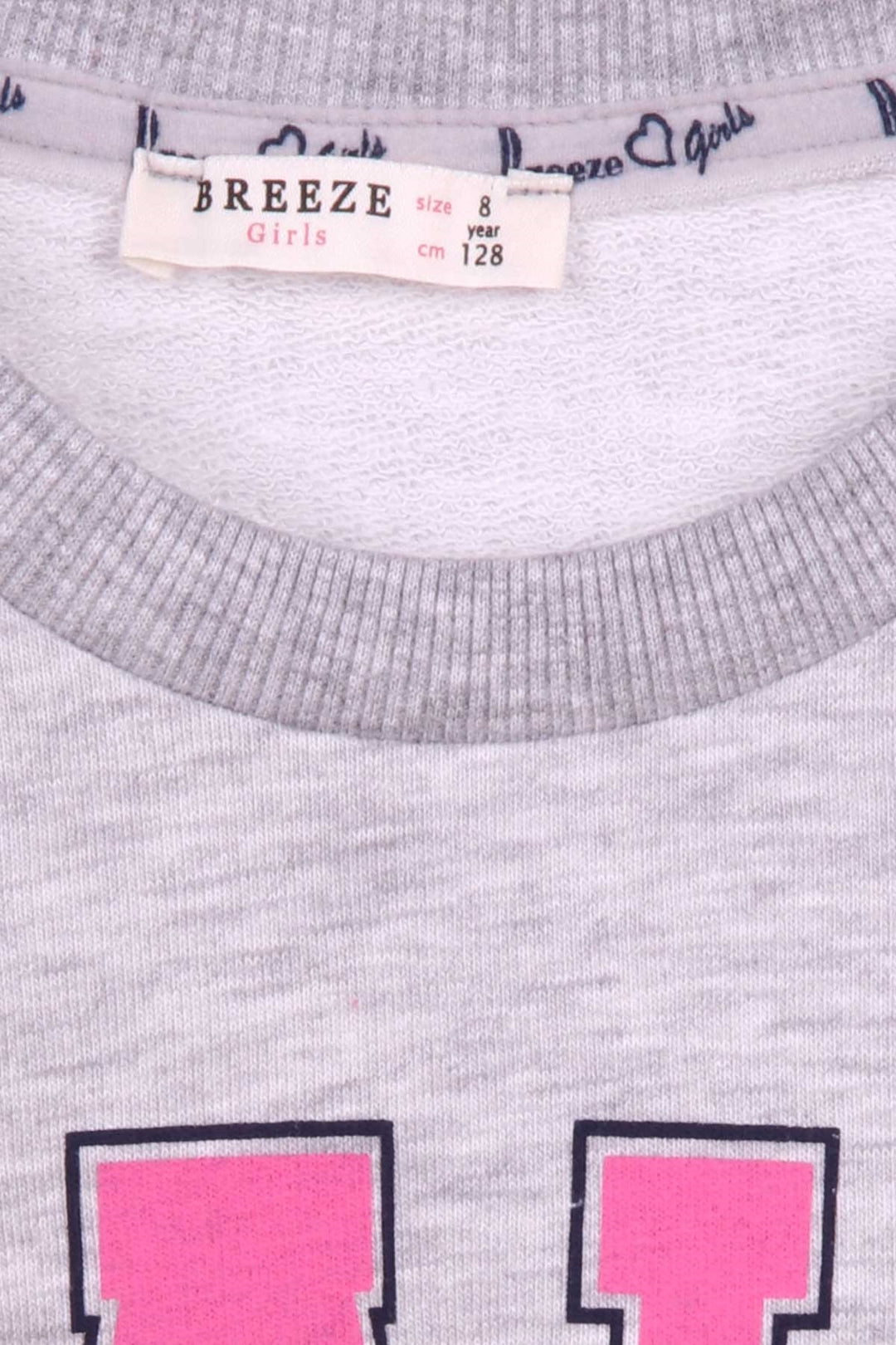 BRE Breeze Girl's Sweatshirt Printed 84 Years, Grey Melange - Rugby