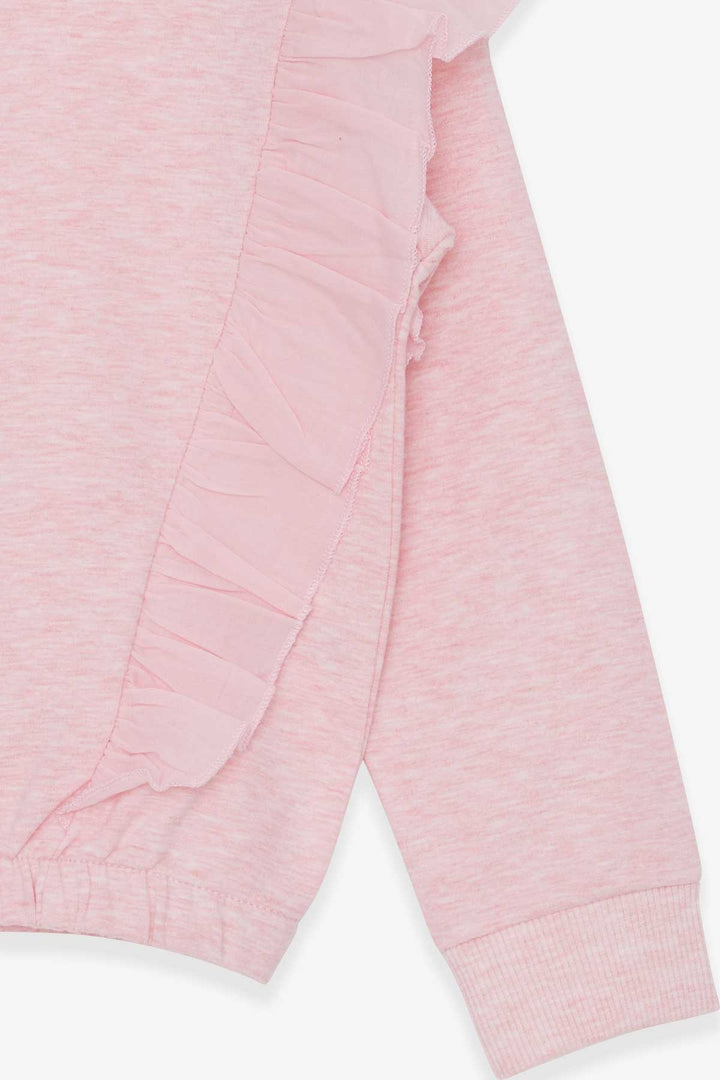 BRE Breeze Girl's Sweatshirt with Elastic Waistband 4-8 Years, Salmon Melange - Plymouth