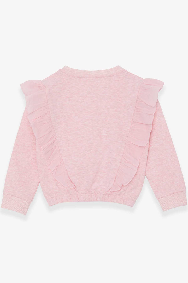 BRE Breeze Girl's Sweatshirt with Elastic Waistband 4-8 Years, Salmon Melange - Plymouth