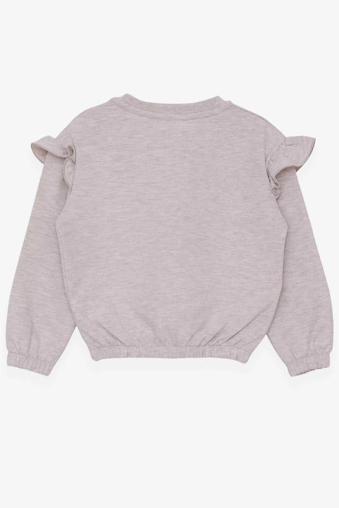 BRE Breeze Girl Child Sweatshirt with Bow Sequined 3-7 Years, Beige Melange - Forest