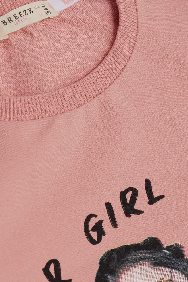 BRE Breeze Girl Child Sweatshirt Great Girl Printed with Flower 94 Years, Salmon - Topeka