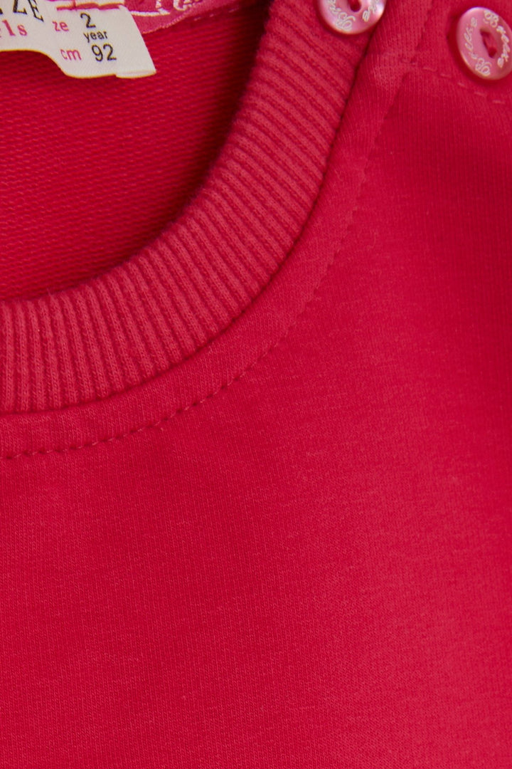 BRE Breeze Girl Child Sweatshirt Dog Printed 2-6 Years, Fuchsia - Darlington