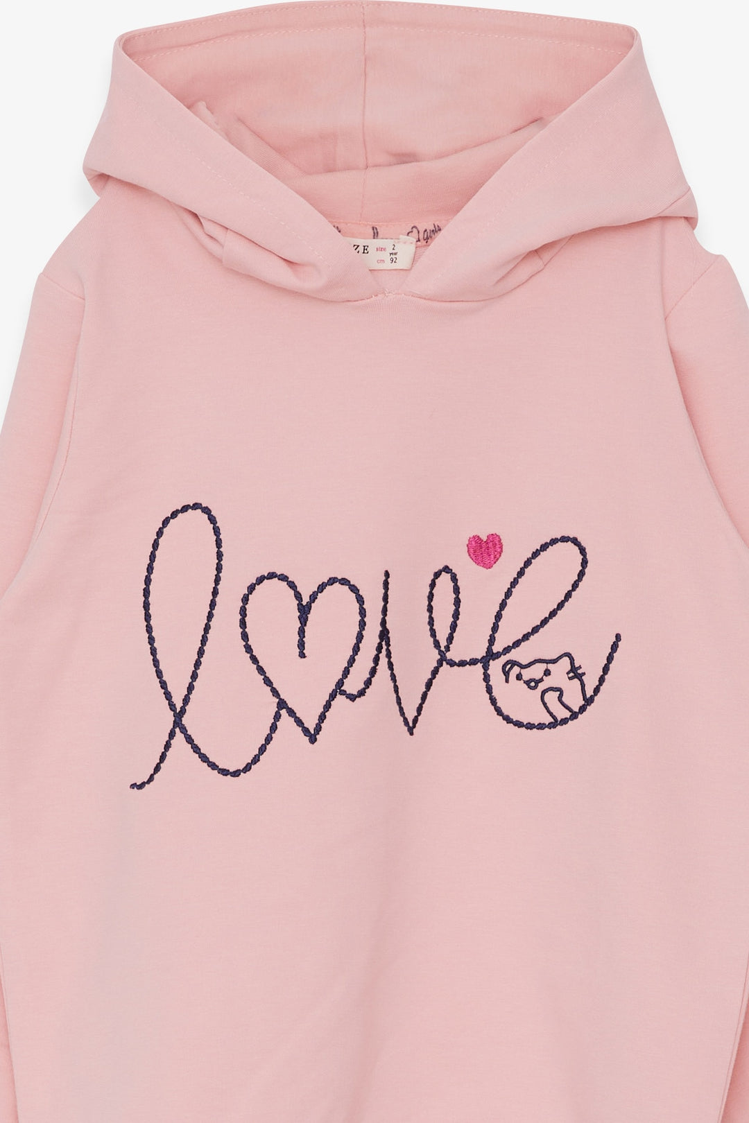 BRE Breeze Girl Child Sweatshirt Embroidered Text Printed 2-6 Years, Powder - Lakewood