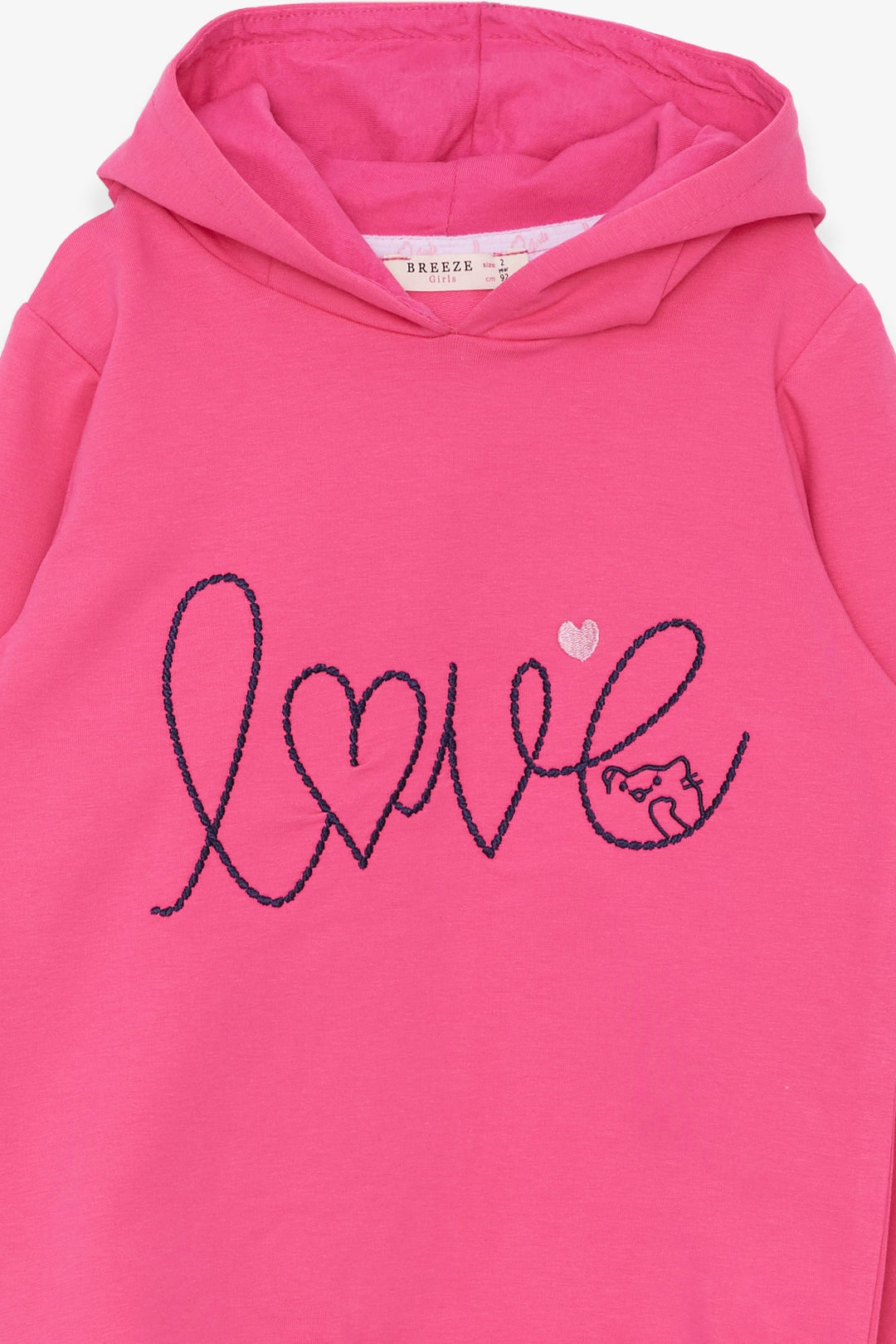 BRE Breeze Girl Child Sweatshirt Embroidered Text Printed 2-6 Years, Pink - Blainville