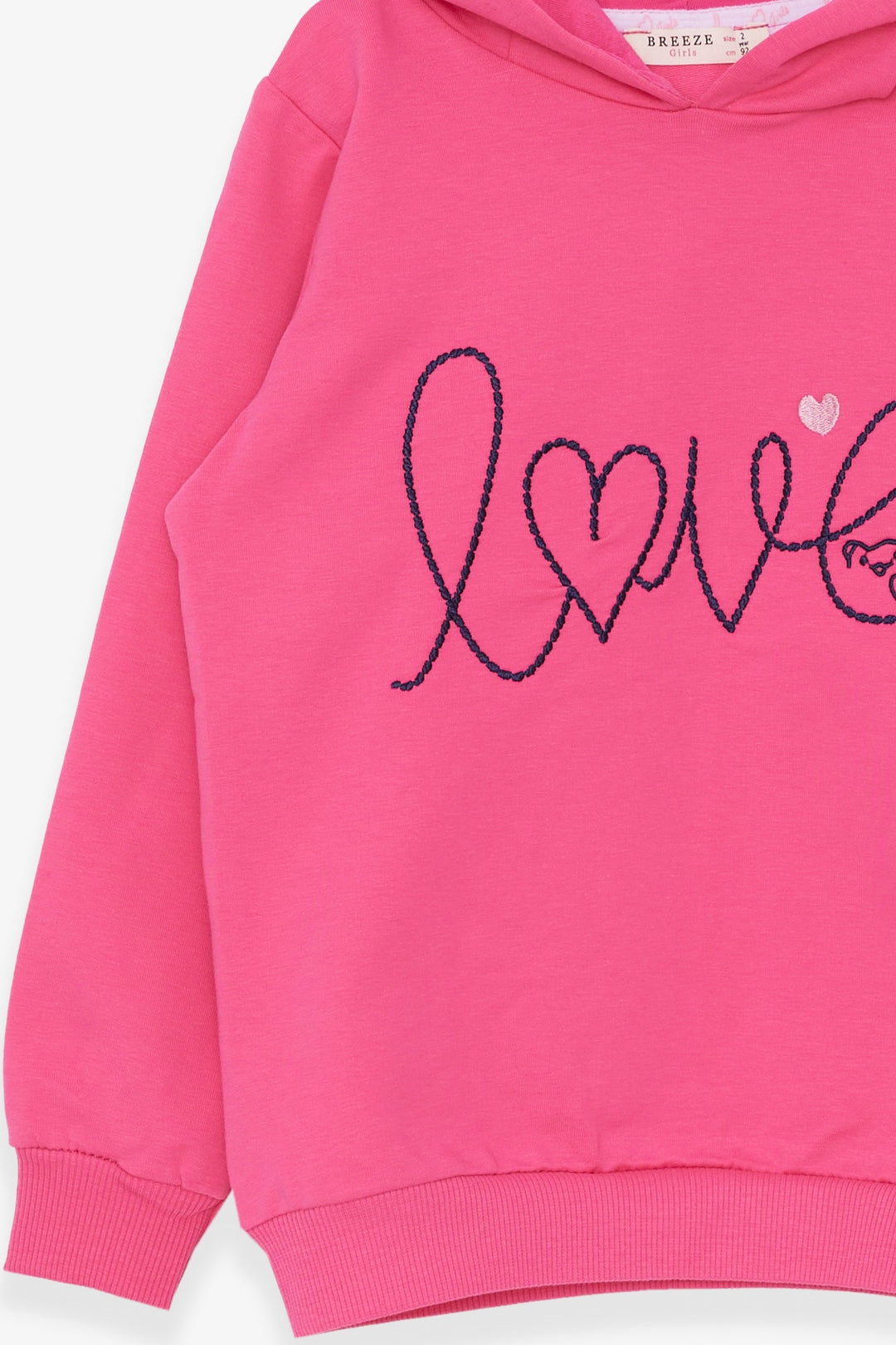 BRE Breeze Girl Child Sweatshirt Embroidered Text Printed 2-6 Years, Pink - Blainville