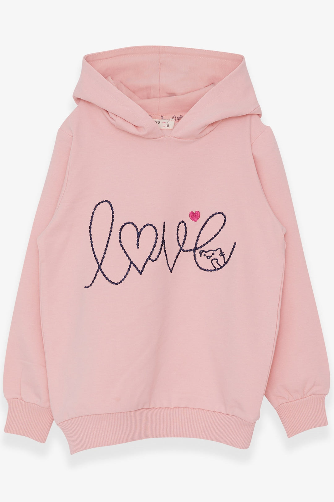 BRE Breeze Girl Child Sweatshirt Embroidered Text Printed 2-6 Years, Powder - Lakewood