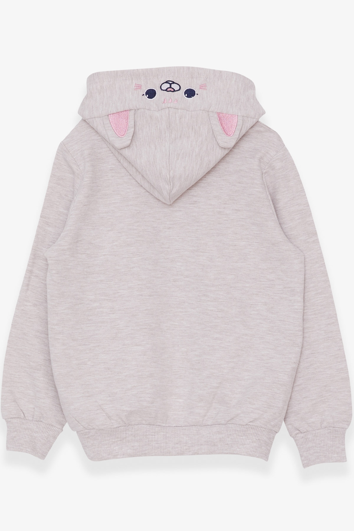 BRE Breeze Girl Child Sweatshirt Embroidered Text Printed 2-6 Years, Beige Melange - Walthamstow