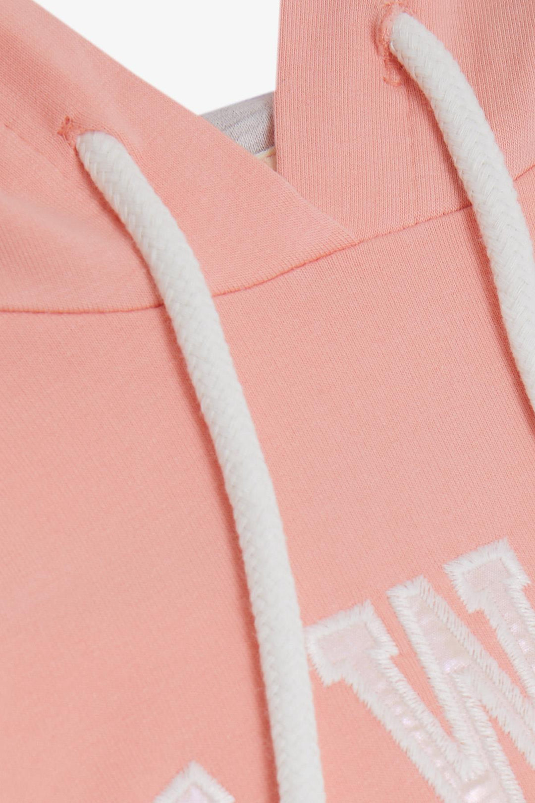 BRE Breeze Girl Child Sweatshirt with Sequined Smiling Face Print, 4-9 Years, Salmon - Ashburn