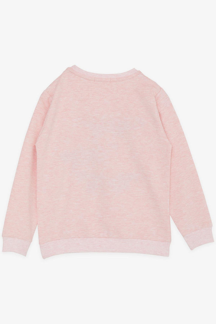 BRE Breeze Girl's Sweatshirt with Sequin Printed Text 84 Years, Salmon Melange - Kaufbeuren