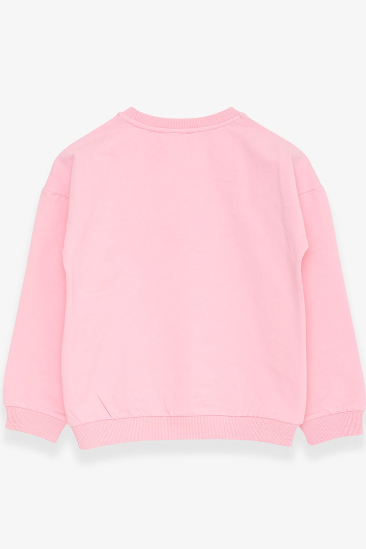 BRE Breeze Girl Child Sweatshirt with Sequin Printed Text 4-8 Years, Powder - Warren