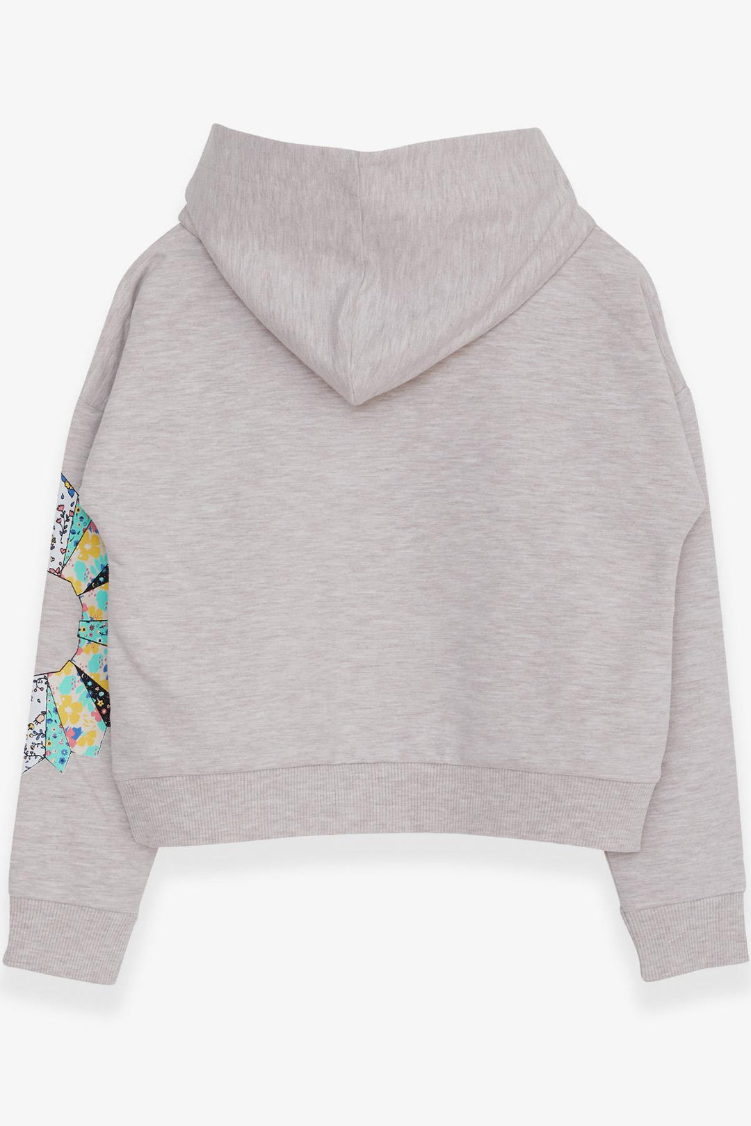 BRE Breeze Girl's Sweatshirt Colorful Flower Printed 84 Years, Beige Melange - East Gwillimbury