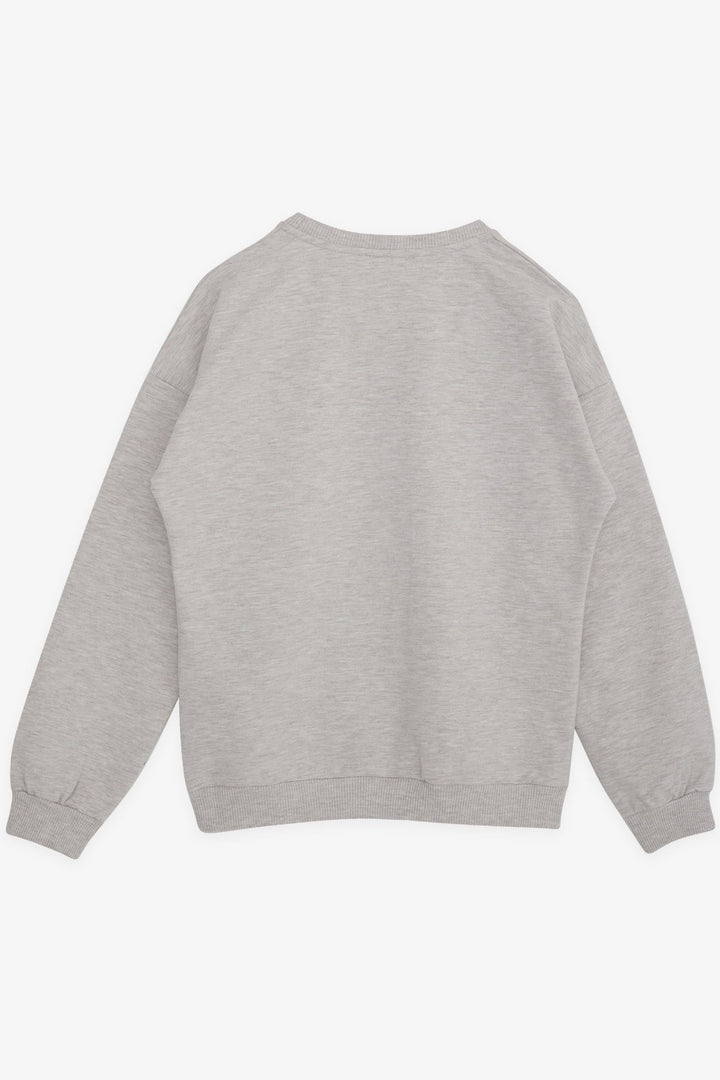 BRE Breeze Girl Child Sweatshirt Dumbfounded Girl Printed 94 Years, Beige Melange - Kutaisi