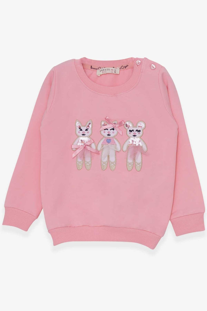 BRE Breeze Girl Child Sweatshirt Cute Animal Printed 1.5-5 Years, Powder - Hervey Bay